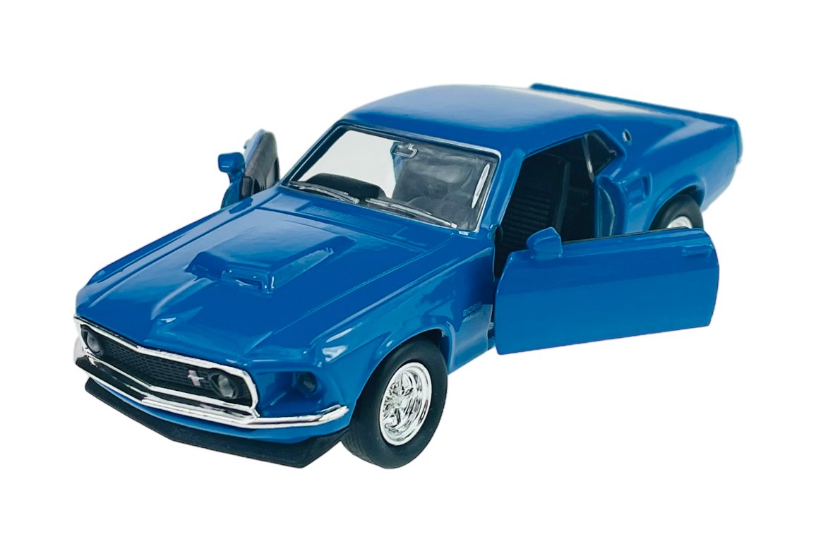 WELLY OLD TIMER 1969 FORD MUSTANG BOSS 429 NIEBIESKI 1:34 SAMOCHÓD NOWY METALOWY MODEL