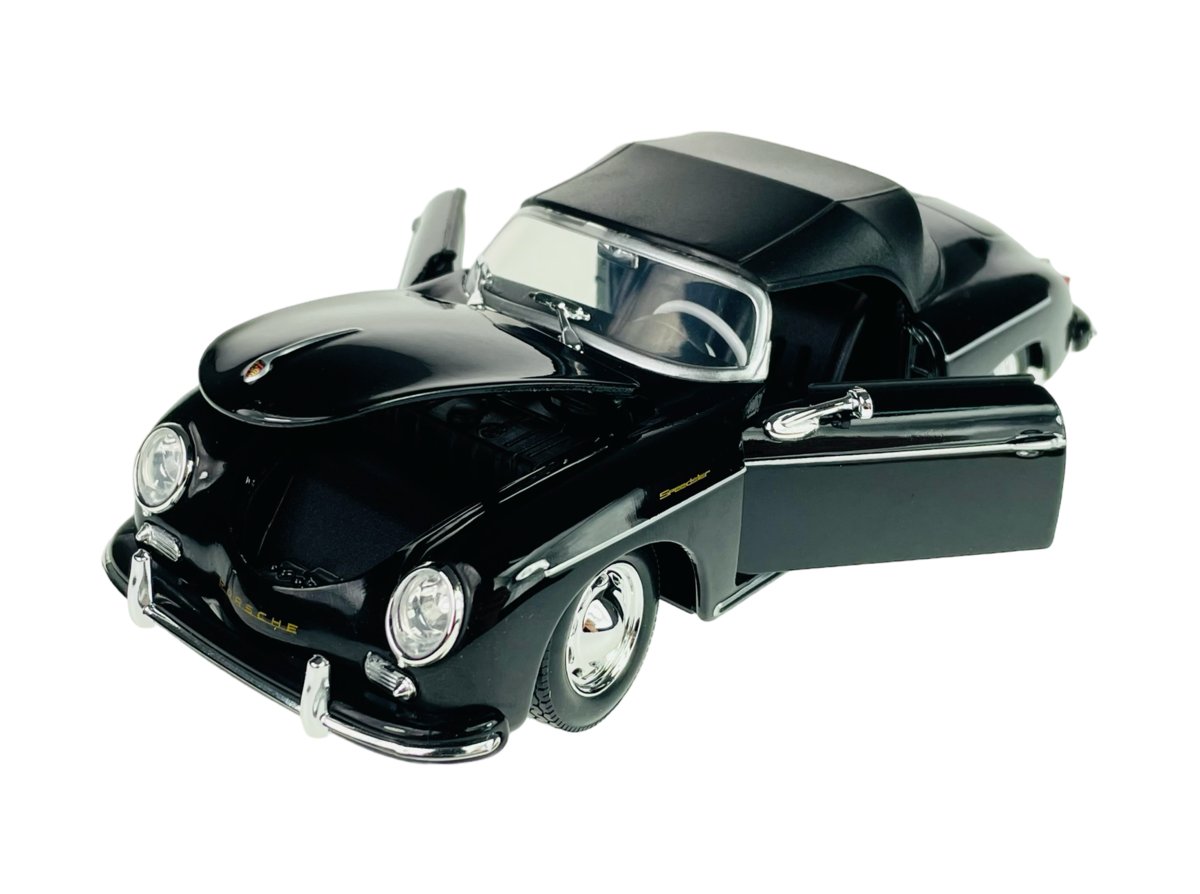 WELLY PORSCHE 356A SPEEDSTER Z DACHEM CZARNY 1:24 SAMOCHÓD NOWY METALOWY MODEL