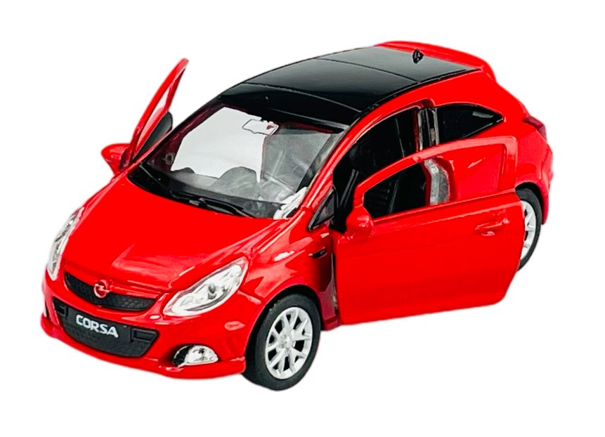 WELLY OPEL CORSA OPC CZERWONA 1:34 SAMOCHÓD NOWY METALOWY MODEL