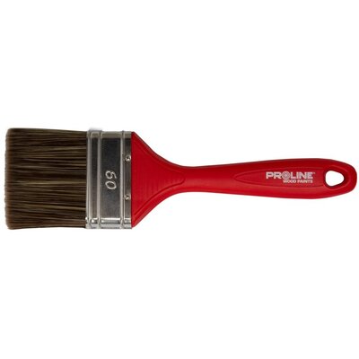 Pędzel płaski standard 80mm,rączka plastik,do drew.,proline