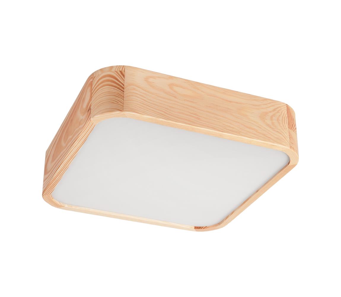 Lampa sufitowa NATURAL SQUARE 2xE27/15W/230V 35x35 cm sosna
