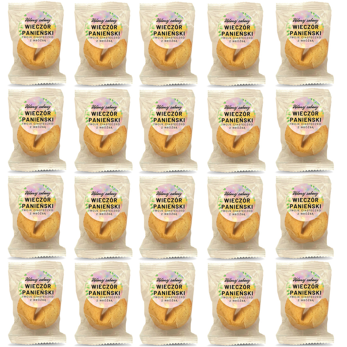 D&D Fun Cookies / Zestaw Ciasteczek Z Wróżbą Z Naklejką Okrągłą 