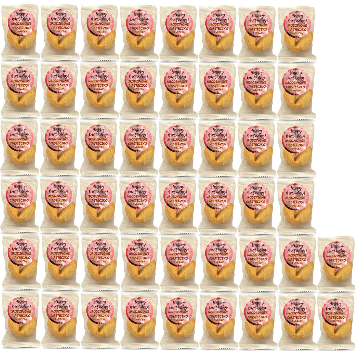 D&D Fun Cookies / Ciasteczko Z Wróżbą Z Naklejką Okrągłą Red  