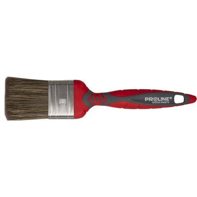 Pędzel płaski Premium 40mm, rączka 2K-TPR, SS, do drewna Proline