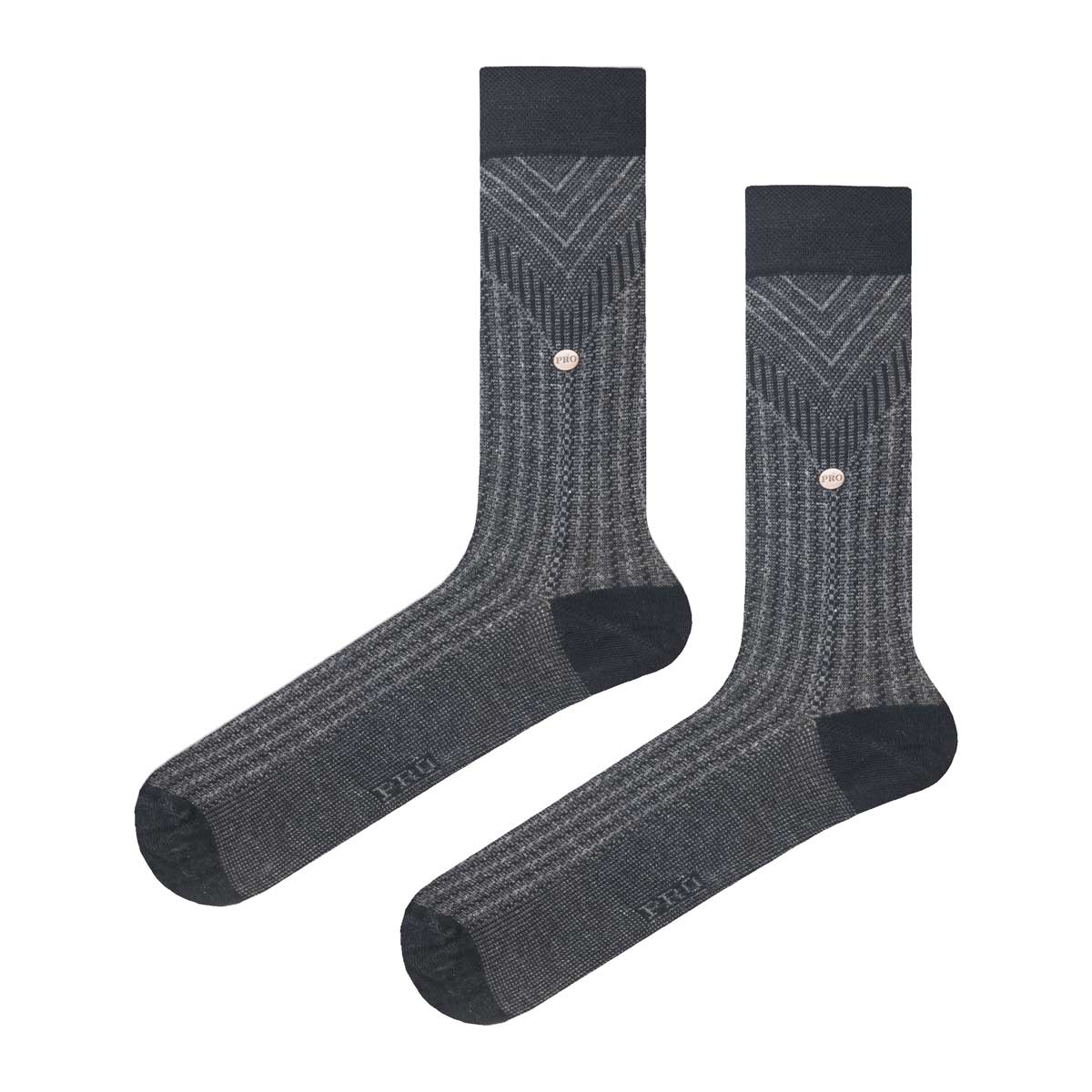 Skarpety garniturowe bambusowe szare mikrowzór EM - EM Men's Accessories