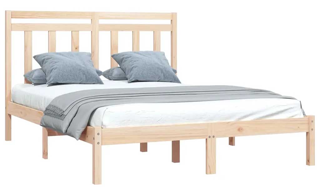Skandynawskie łóżko z naturalnej sosny 120x200 Luvis 4X