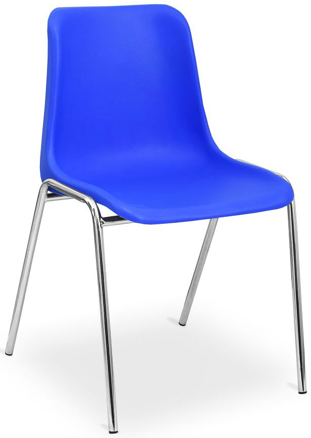 Niebieskie metalowe krzesło nowoczesne E3-K11