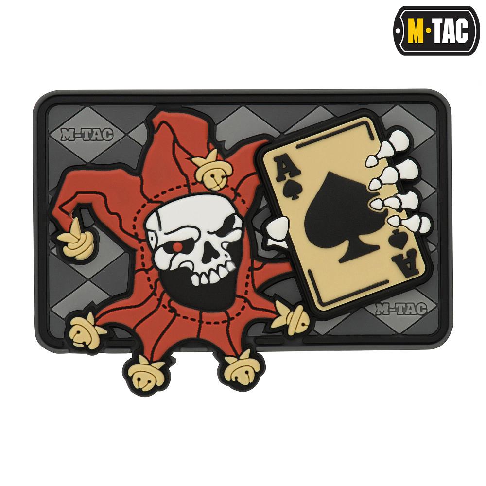 M-Tac - Naszywka Morale Patch - Joker Skull 3D PVC - Czarny - 51120000