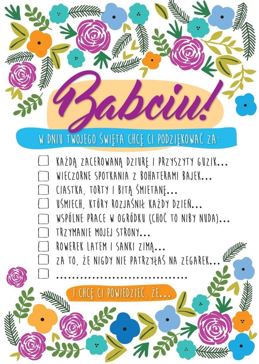Kartka z Podziękowaniami dla Super Babci PP1890