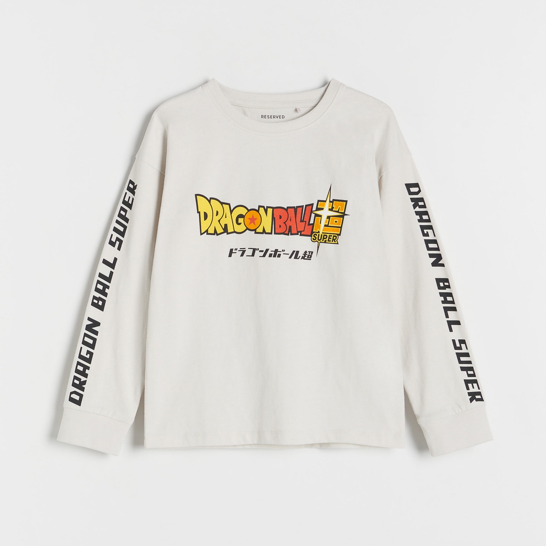 Reserved - Longsleeve oversize Dragon Ball - Jasny szary