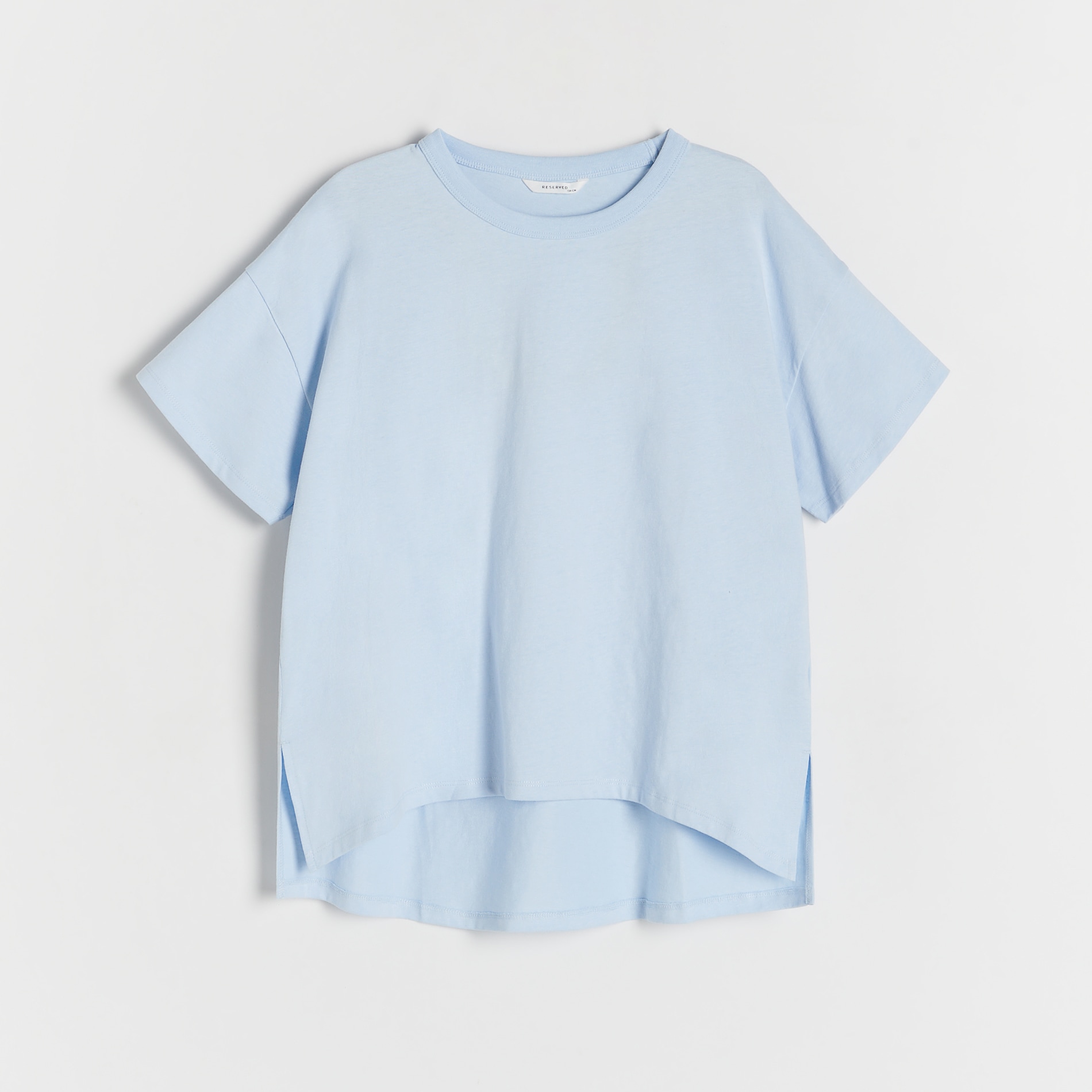 Reserved - Bawełniany t-shirt - Niebieski