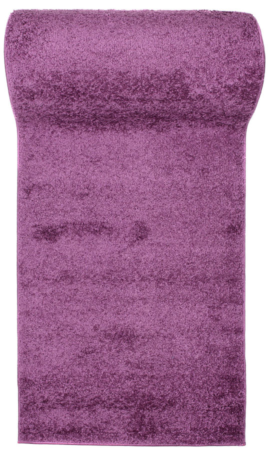 Fioletowy chodnik dywanowy typu shaggy E6-F40