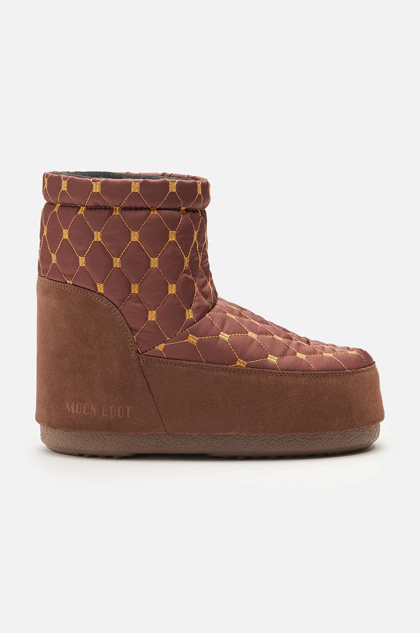 Moon Boot śniegowce Icon Low Nolace Quilted kolor brązowy 14094800.002