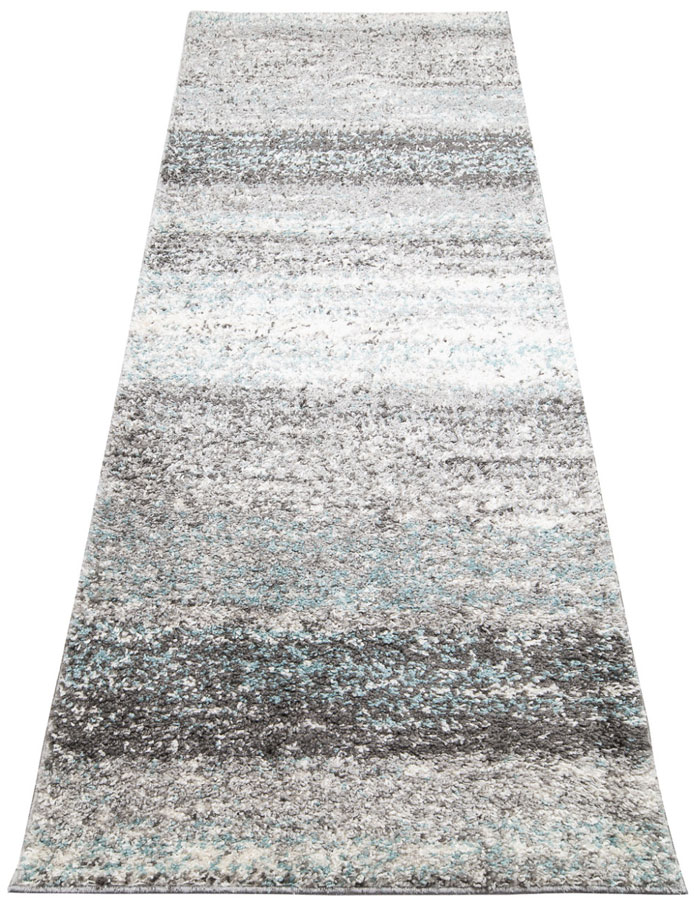 Szary cieniowany chodnik nowoczesny shaggy R2-N03