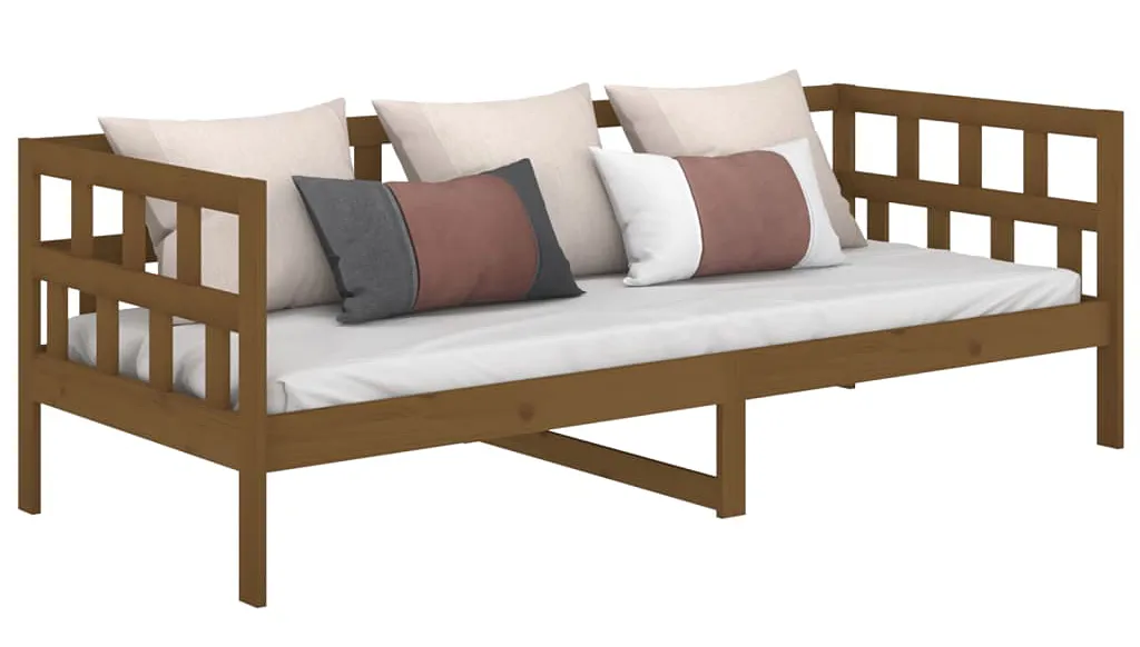 Drewniane łóżko dzienne miodowy brąz 80x200 H1-Z56