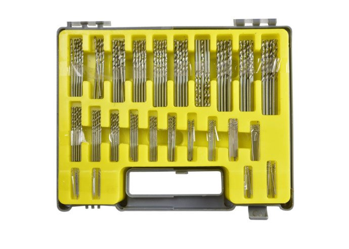 Zestaw 150 sztuk Precyzyjnych Wierteł spiralnych HSS w walizce