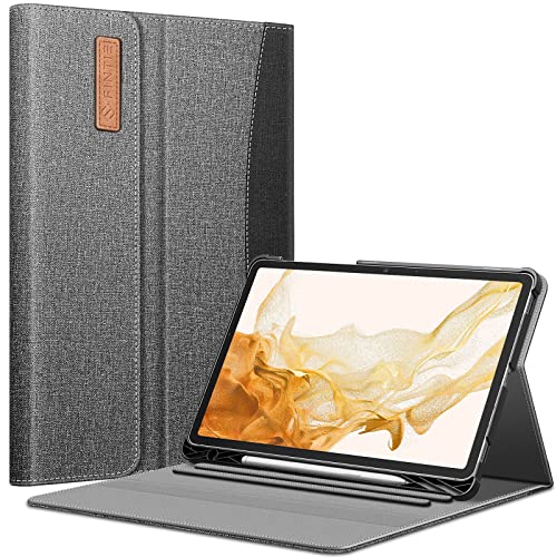 FINTIE Etui do Samsung Galaxy Tab S7 FE 12,4 cala 2021 (SM-T730/T733/T736/T738) i Galaxy Tab S7 Plus 2020 z uchwytem na długopis S, pokrowiec z wieloma kątami z kieszenią na automatyczne