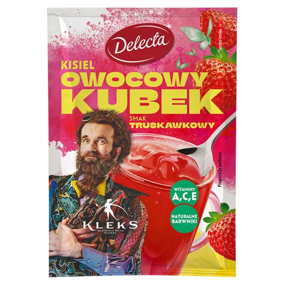 Delecta Kleks Owocowy Kubek Kisiel smak truskawkowy 30 g