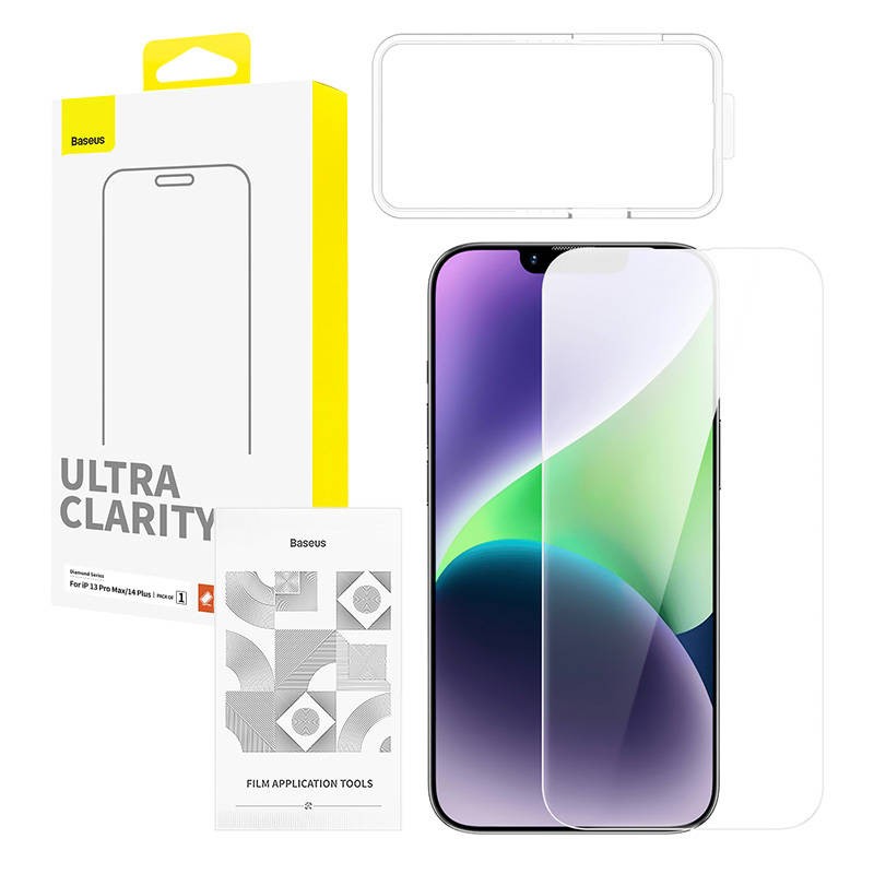 Szkło ochronne Baseus OS Diamond Series HD do iPhone 13 Pro Max/14 Plus