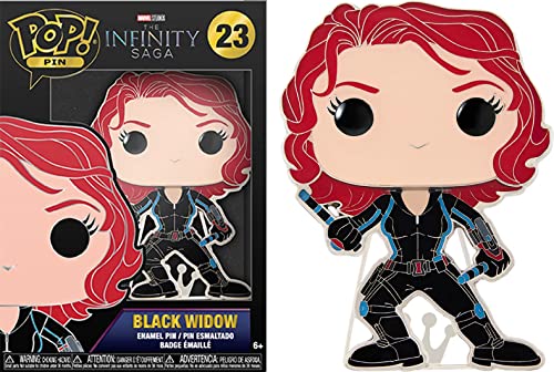 Loungefly POP! Large Enamel Pin MARVEL INFINITY SAGA: BLACK WIDOW - Black Widow - Avengers Infinity War emaliowane igły - urocza broszka do kolekcjonowania - do plecaków i toreb - pomysł na prezent