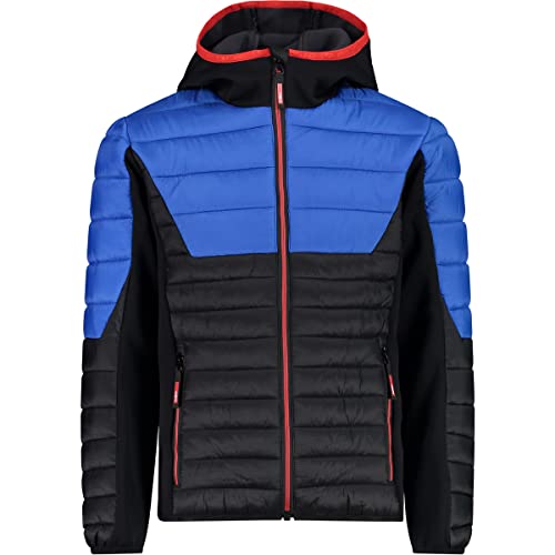 CMP - Kid Hybrid Jacket Fix Hood, Boy, Nero, 128