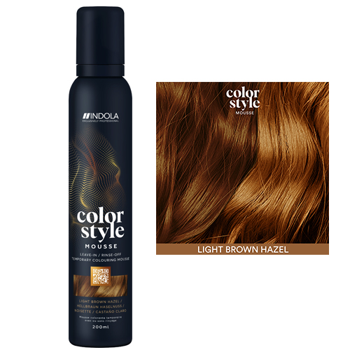 Indola Profession Color Style Mousse, pianka koloryzująca, light brown hazel, 200ml