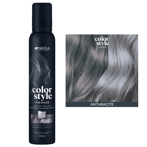 Indola Profession Color Style Mousse, pianka koloryzująca, antracyt, 200ml