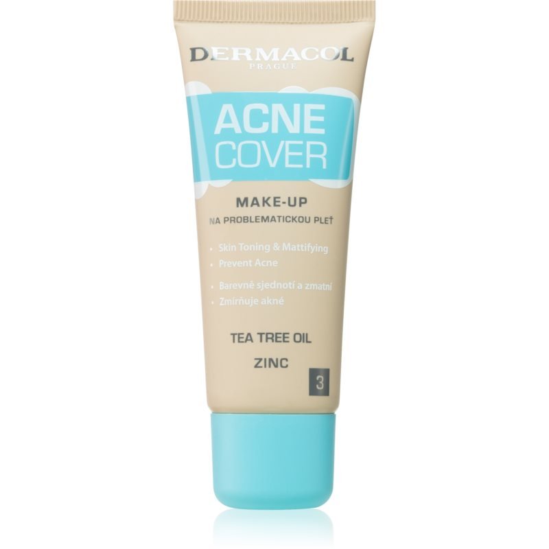 Dermacol, Acne Cover, Podkład Kojący Z Olejkiem Z Drzewa Herbacianego, Odcień No. 3 30 Ml