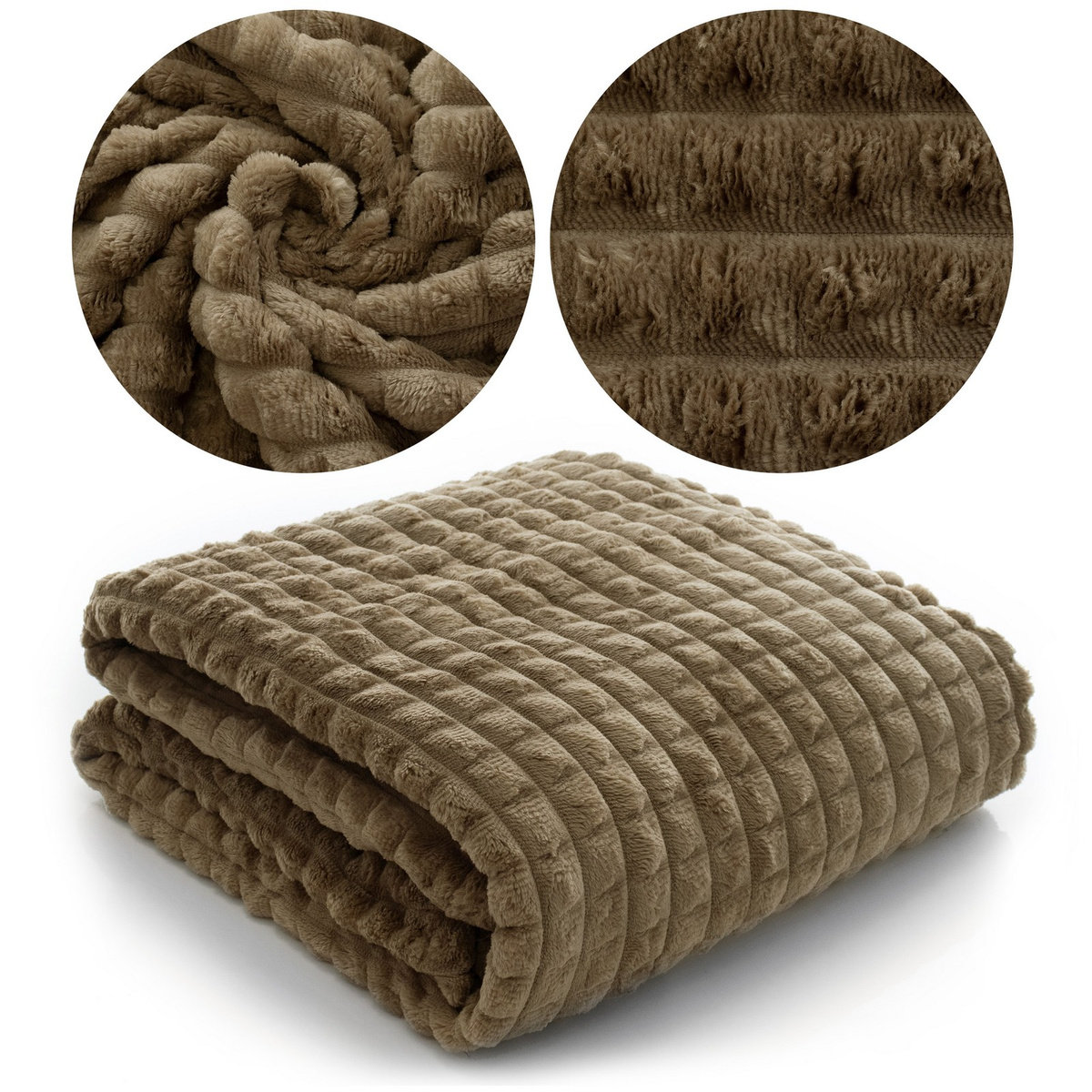 Koc 200x220 Mikrofibra Tłoczona Larysa 04