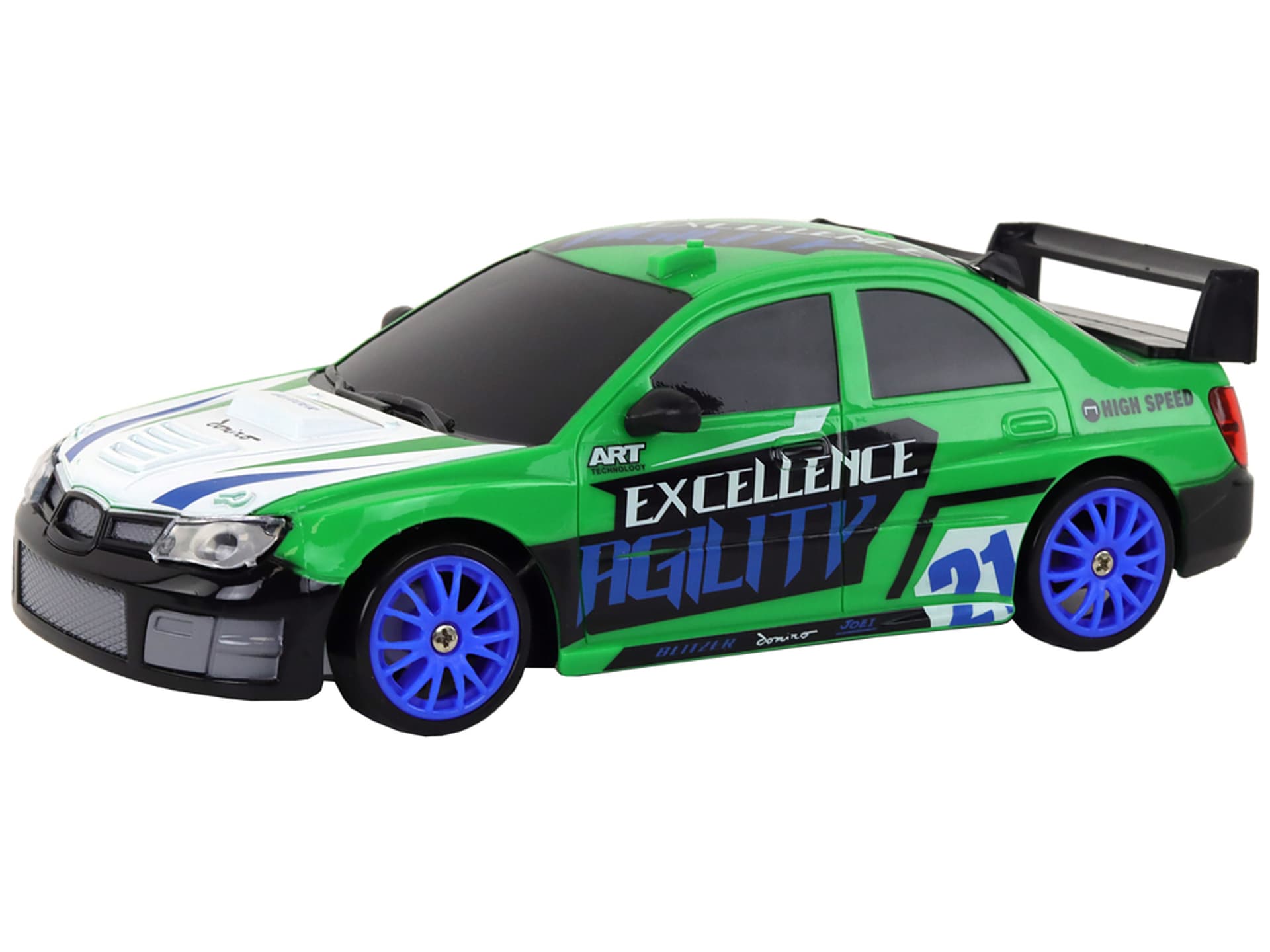 ﻿Autko Sportowe Zdalnie Sterowane R/C 1:24 Zielone Wymienne Koła