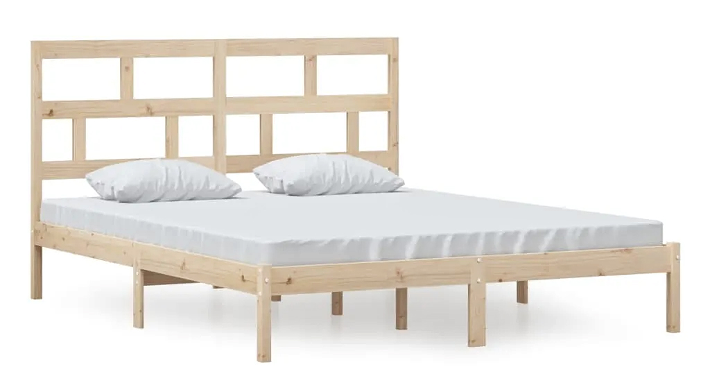 Małżeńskie łóżko z naturalnej sosny 160x200 L1-L47