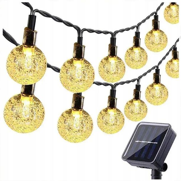 Girlanda Ogrodowa Solarna LED 5M 30X KULA OZDOBNA