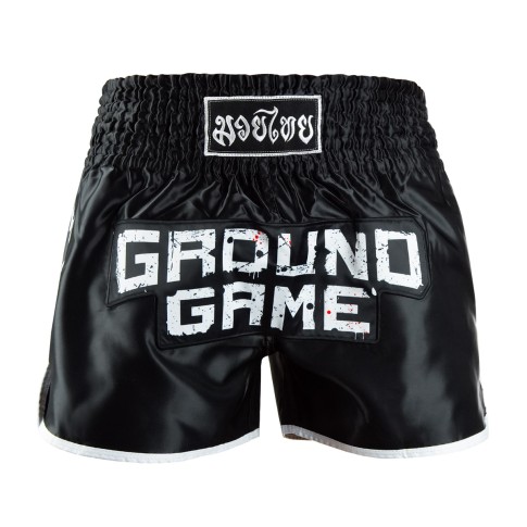 Ground Game Spodenki Muay Thai "Skullz" Black
