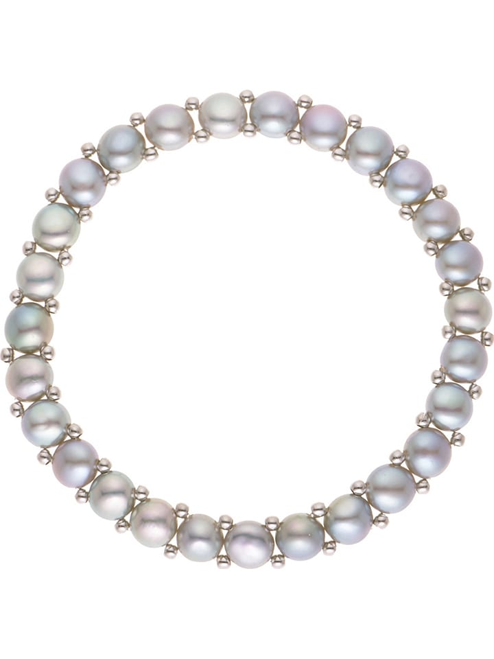 Pearline Bransoletka perłowa w kolorze szarym