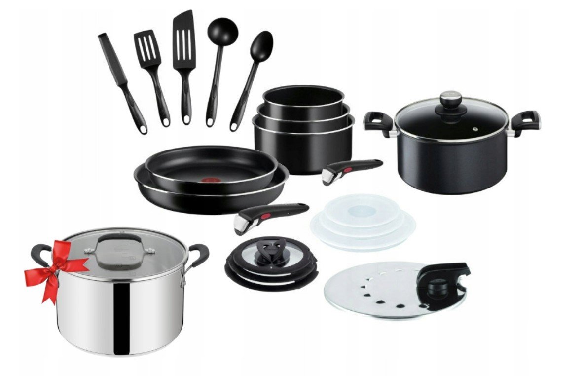 Zestaw garnków Tefal Ingenio Easy Cook & Clean aluminiowe 20 el.