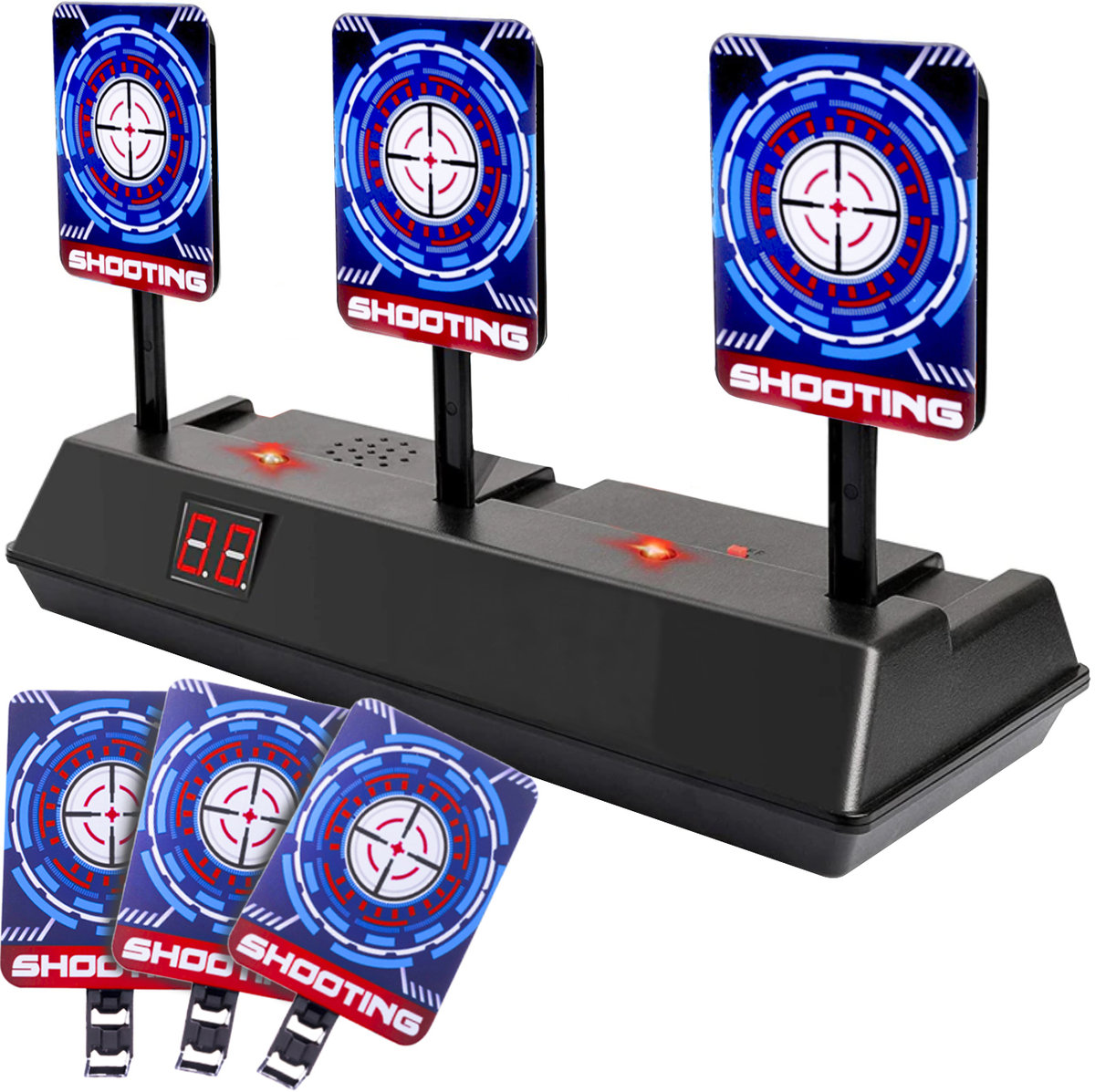 TARCZA ELEKTRONICZNA 3 CELE NERF WYŚWIETLACZ