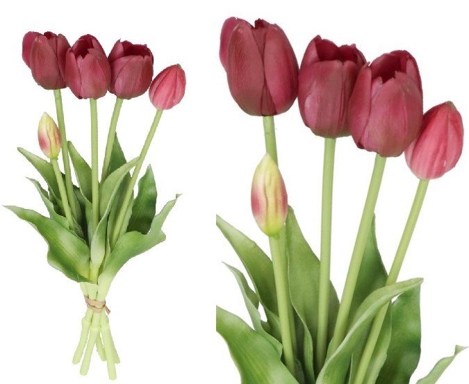 TULIPANY BUKIET TULIPANÓW GUMOWANE GUMOWE SILIKONOWE JAK ŻYWE