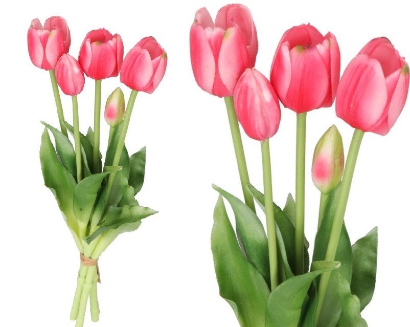 Tulipany Bukiet Tulipanów Gumowane Gumowe Silikonowe Jak Żywe