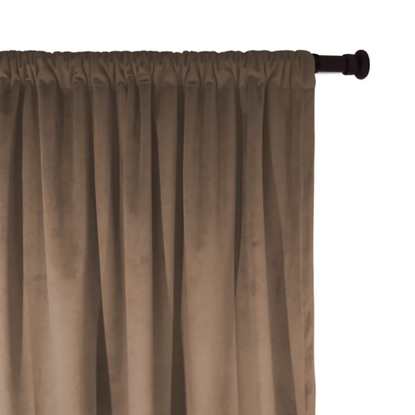 Zasłona VELVET VE2206 | jasny brąz 140 x 150 cm