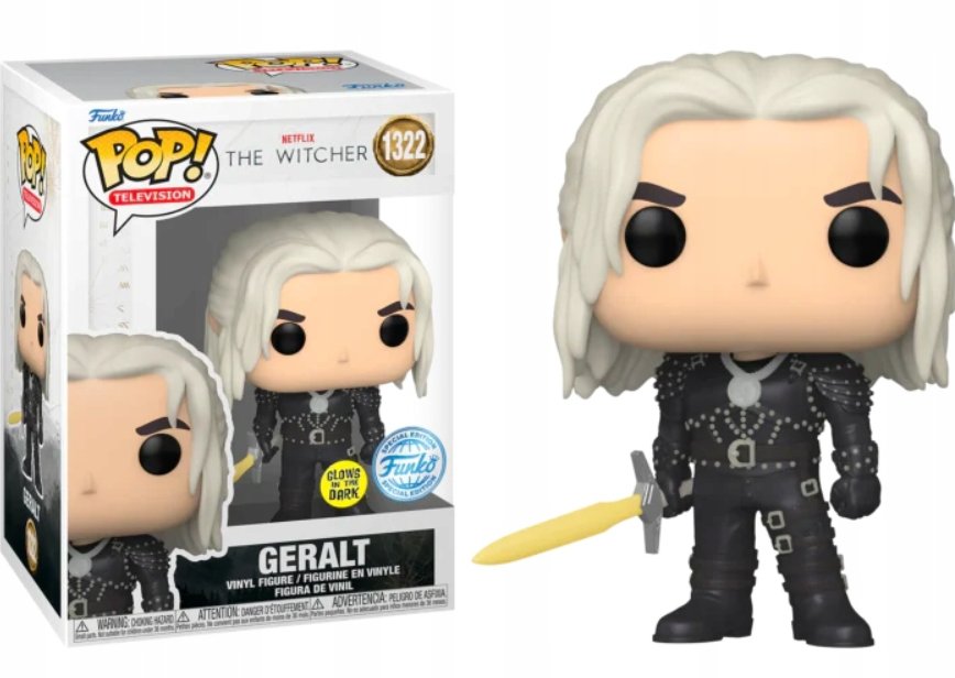 funko pop! the witcher tv geralt w/ sword (gw) 9 cm figurka wiedźmin