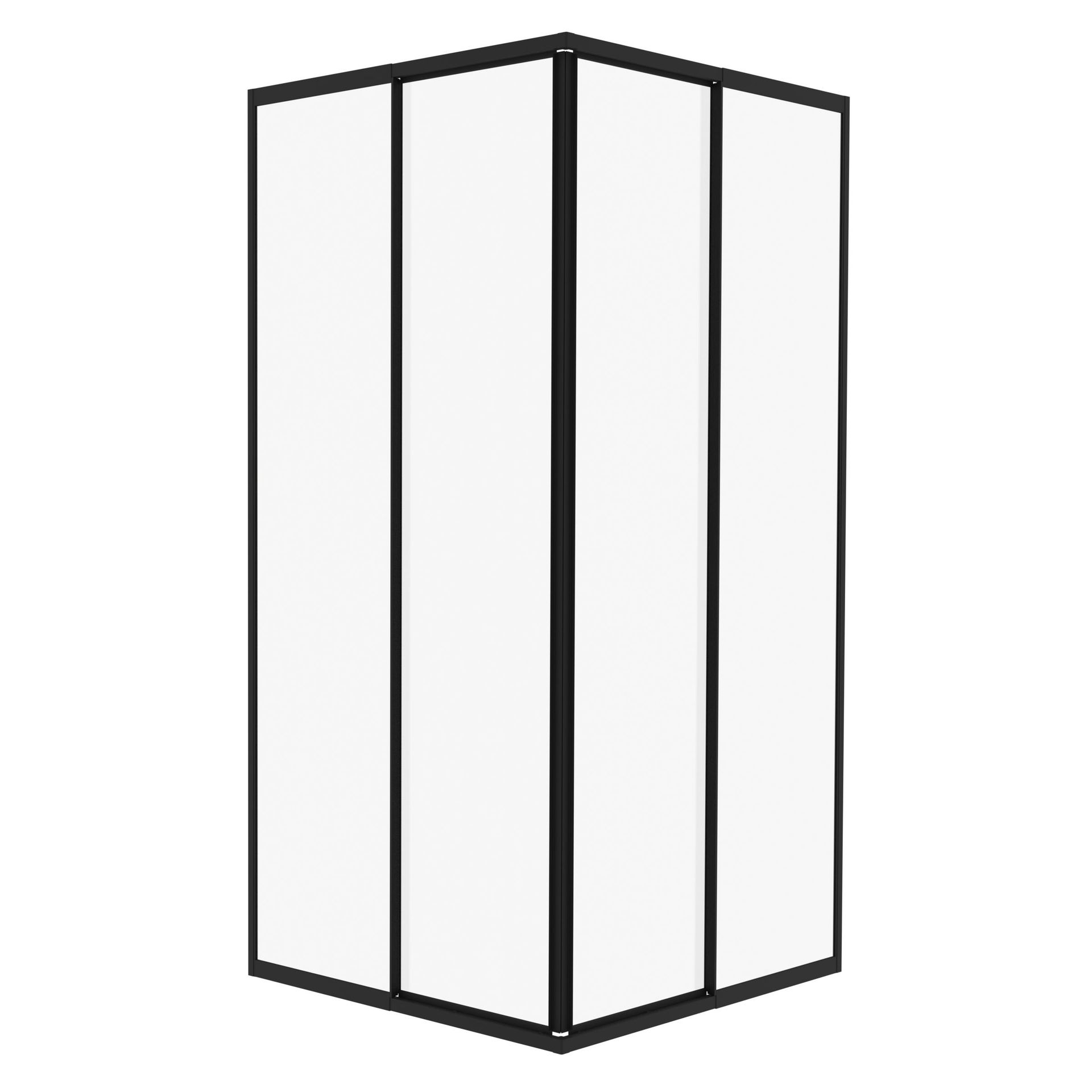 Kabina prysznicowa Komfort Multi 90x90x185 kwadratowa czarny transparentne 101-03223-3-03