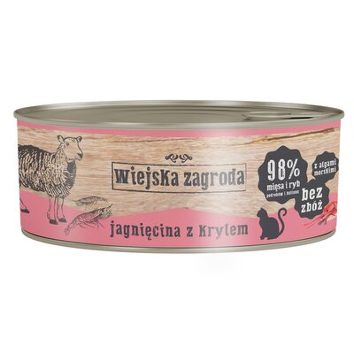 ALPHA SPIRIT I WIEJSKA ZAGRODA Wiejska Zagroda Jagnięcina z Krylem 85 g