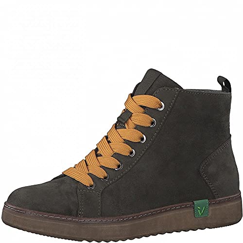 Jana Damskie Softline 8-25280-41 wygodne buty o wszechstronnym zastosowaniu, ekologiczne, kolorowe, wegańskie botki, khaki szaffron, 41 EU Weit