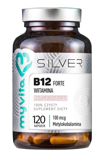 MYVITA SILVER 100% Witamina B12 100mcg, 120kaps. (Metylokobalamina) MyVita 21PRJWIB12