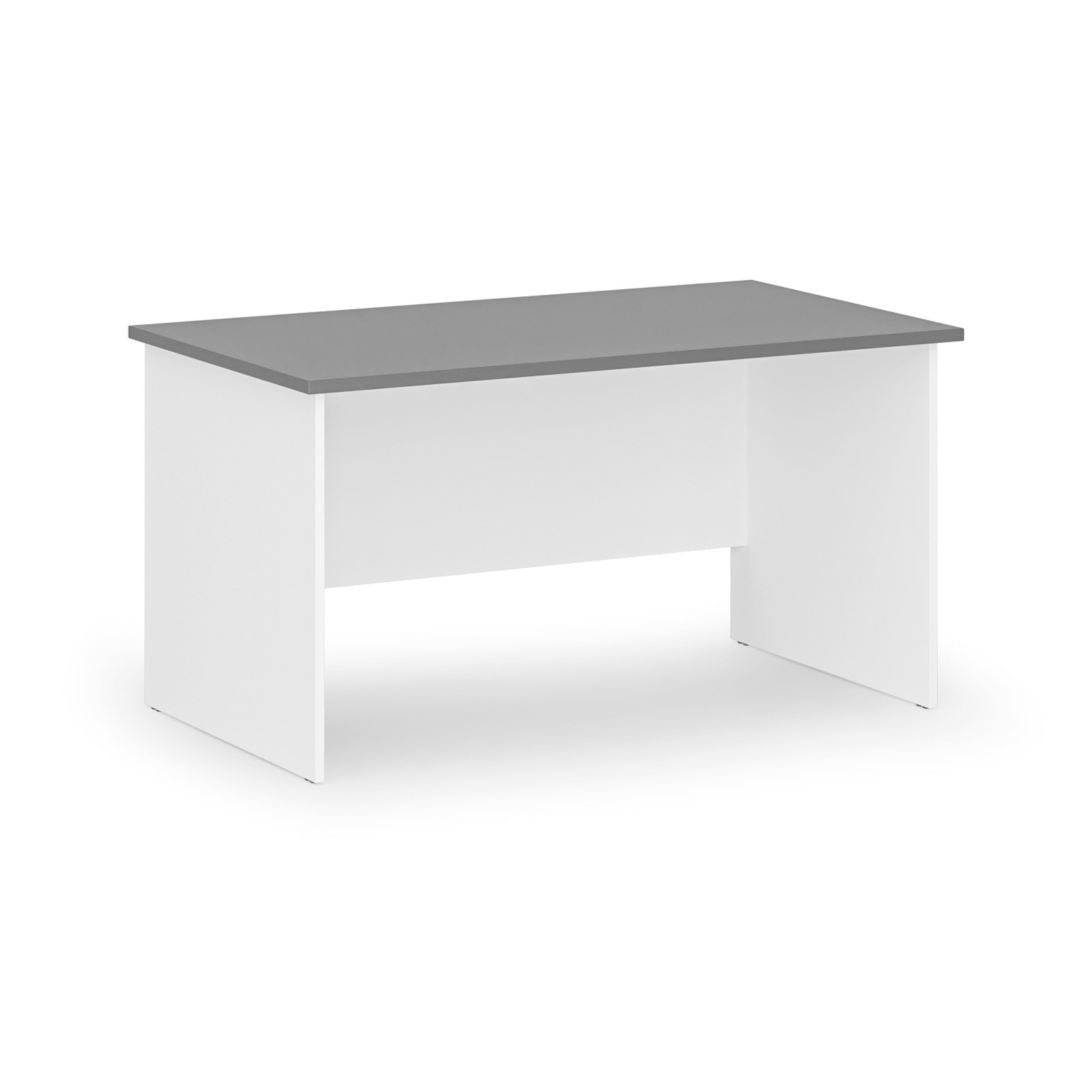 Biurko proste PRIMO WHITE, 1400 x 800 mm, biały/grafit