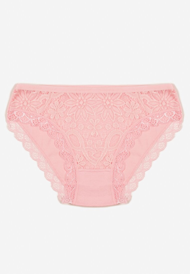 Różowe Majtki Figi z Koronką Didel