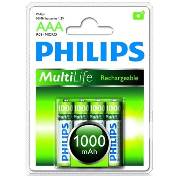 AKUMULATOR AAA HR03 1000 mAh PHILIPS 4szt.