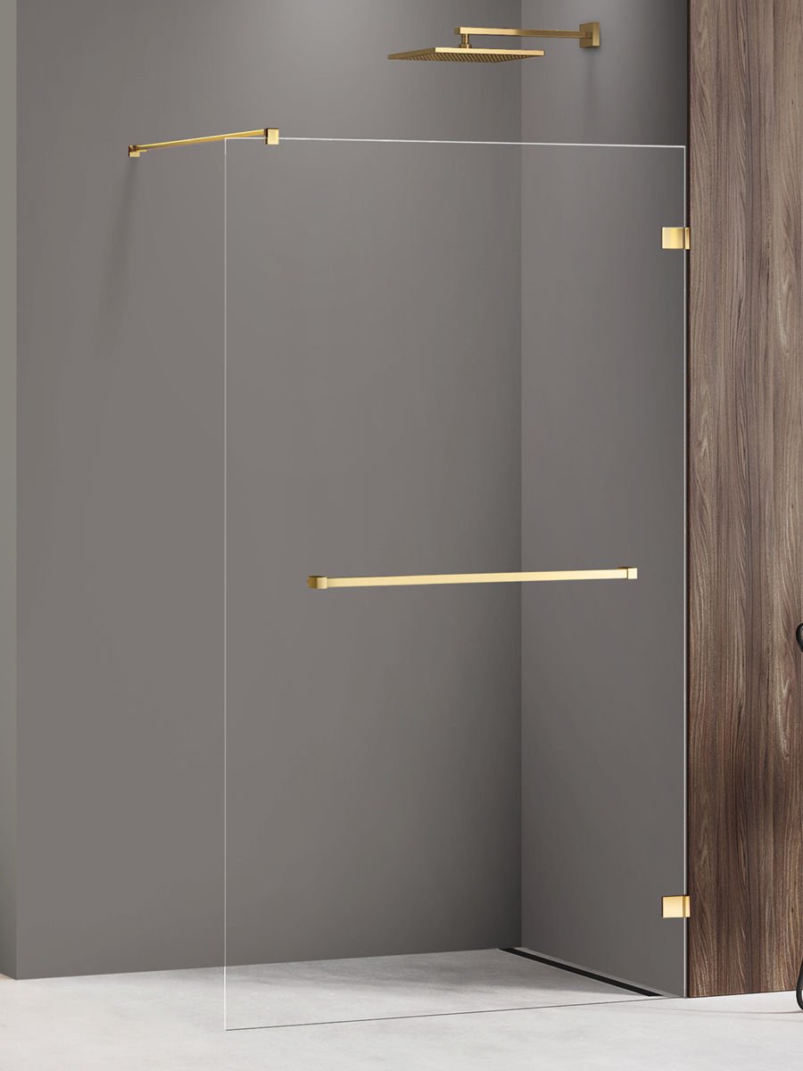 Kabina prysznicowa New Trendy Avexa 60x200 walk-in złota EXK-7077