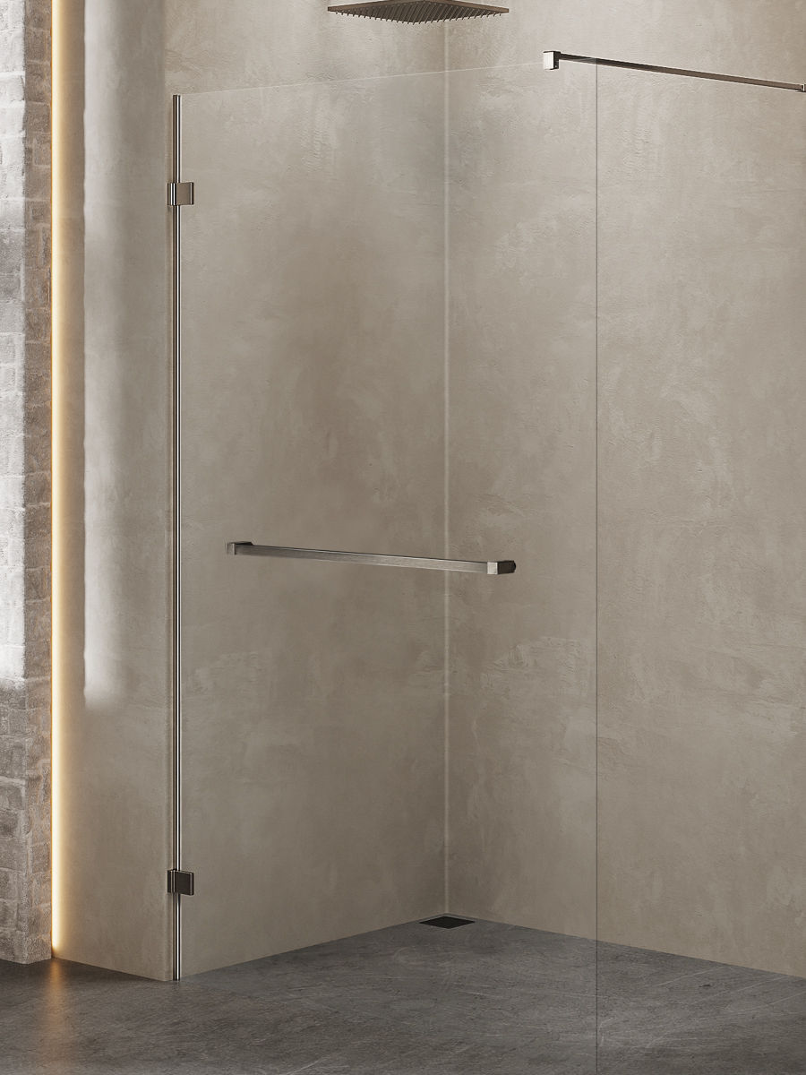 Kabina prysznicowa New Trendy Avexa 90x200 walk-in grafit EXK-7124