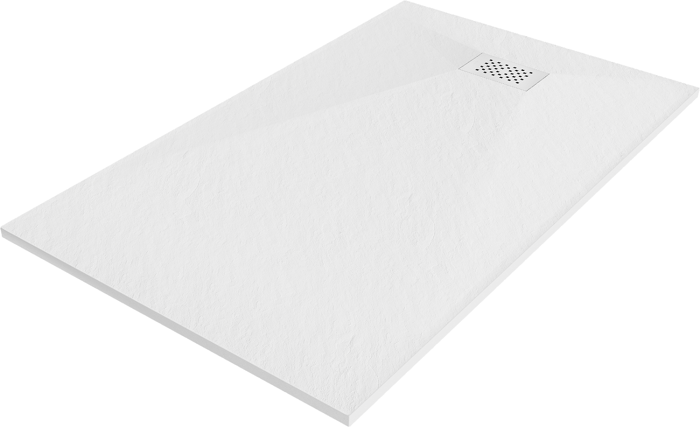 Mexen Hugo brodzik prostokątny SMC 140 x 90 cm, biały, maskownica biała - 42109014-W